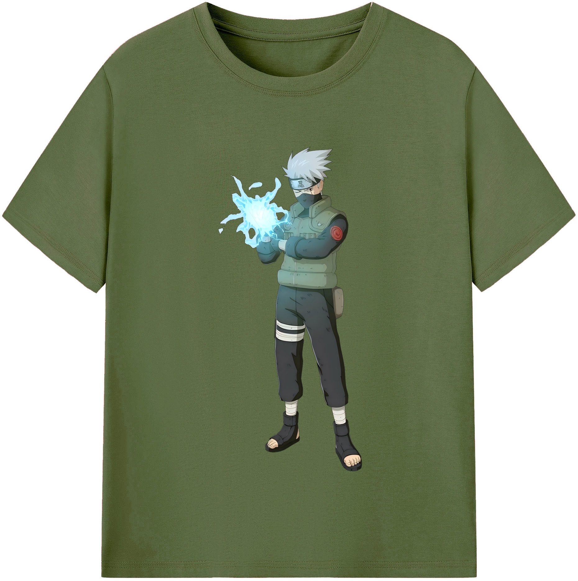 （画像用） NARUTO -ナルト- はたけ カカシ Hatake Kakashi 綿100％半袖Tシャツ（フロントプリント）